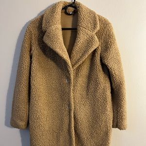 Fluffy teddy fleece tailored coat from Uniqlo